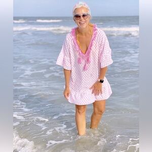 Lilly Pulitzer NWT Kipper Cover-Up Tangelo Neon Clip Size S/M